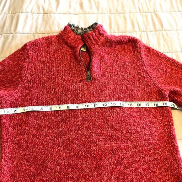 Womens Vintage Woolrich Rust color 1/4 zip pullover sweater size Large - Picture 5 of 6